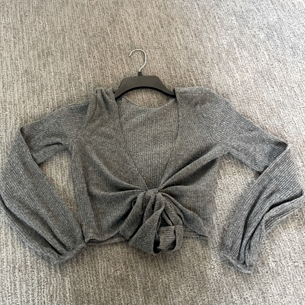 Hollister reversible Tie back long sleeve top